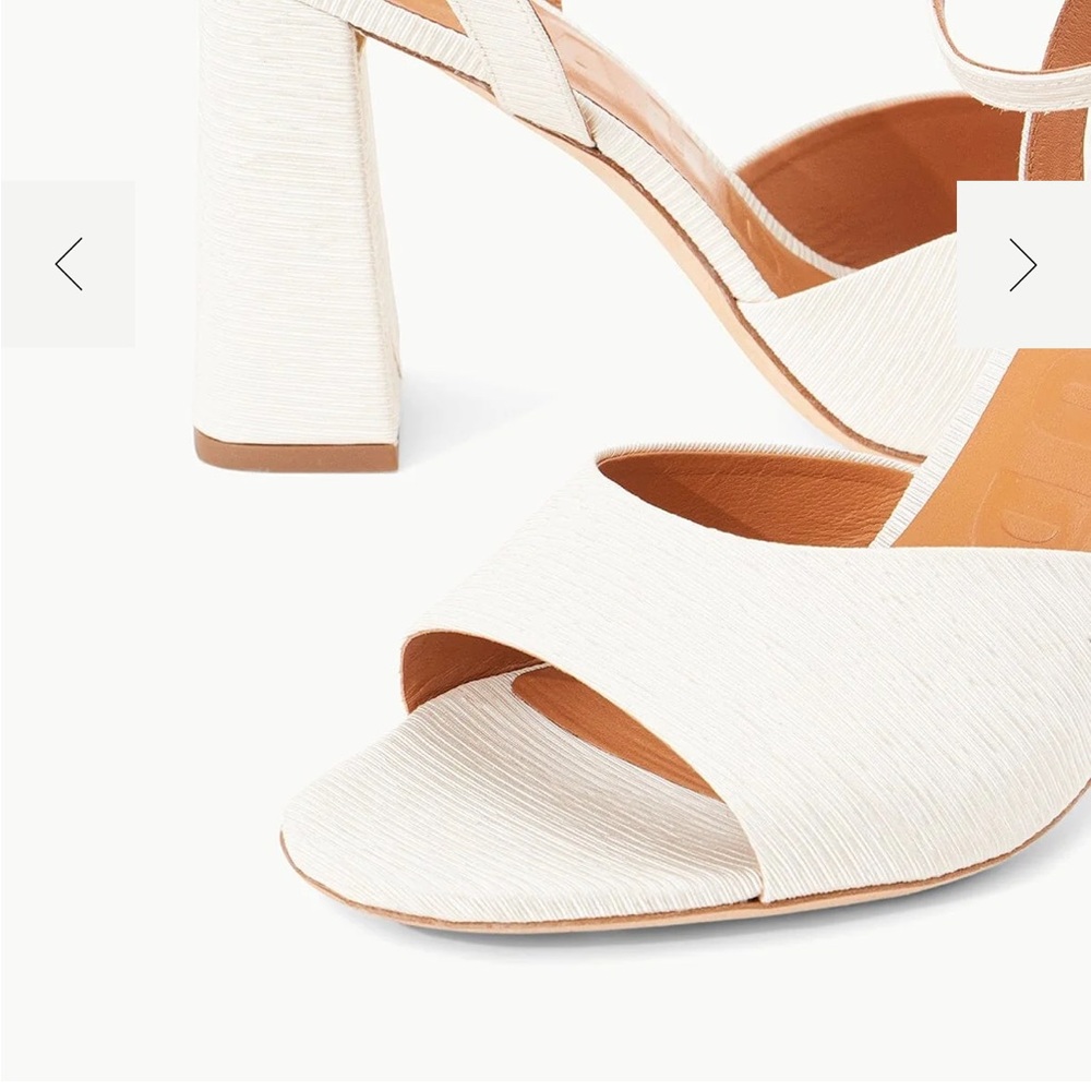 NIB STAUD Bridal Elegant Cream Block Heels